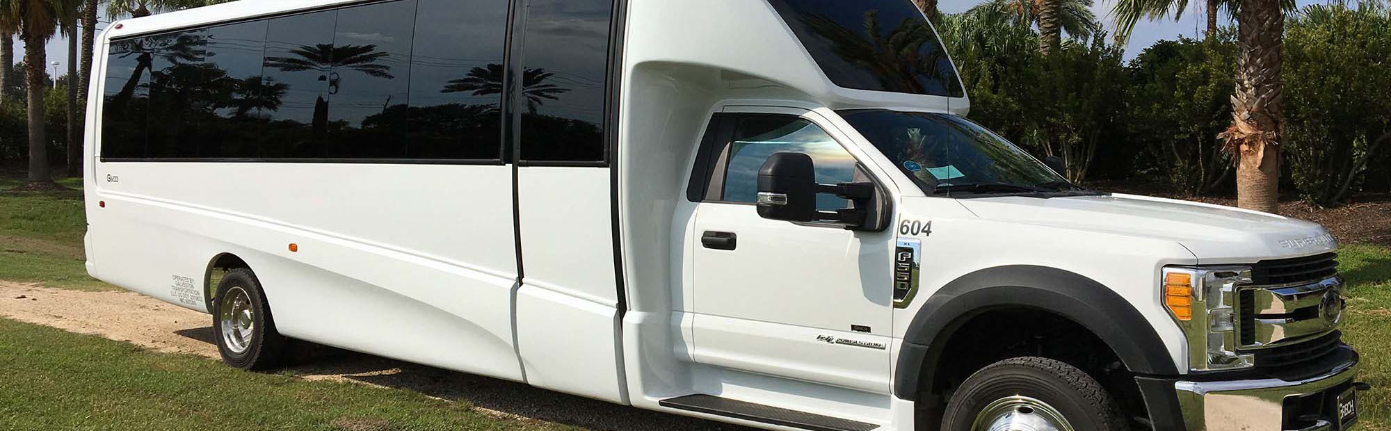 Large White Bus Exterior